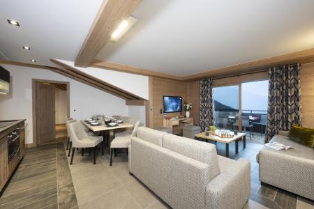 Vacaciones en montaña Apartamento 4 piezas para 8 personas - Résidence Alpen Lodge - La Rosière - Estancia