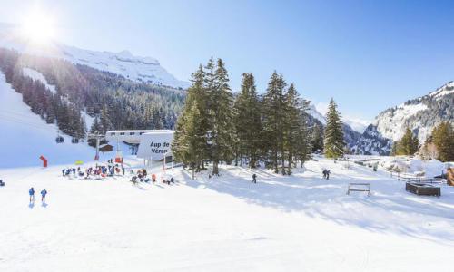 Ski verhuur Studio 4 personen (Budget 17m²-2) - Résidence Antarès - MH - Flaine - Buiten zomer