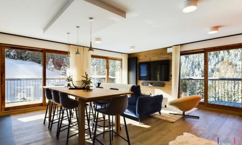 Аренда на лыжном курорте Апартаменты 4 комнат 8 чел. (91m²-2) - Résidence Ariondaz Hellebore - Courchevel - летом под открытым небом