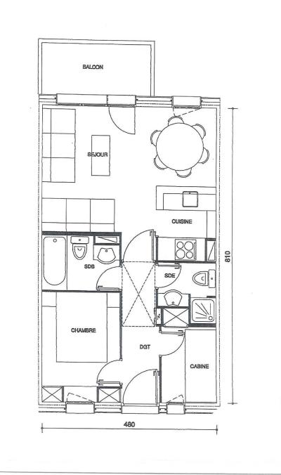 Vacanze in montagna Appartamento 3 stanze per 6 persone (G457) - Résidence Athamante - Valmorel - Mappa