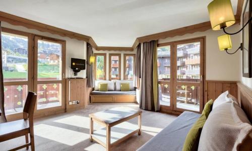 Urlaub in den Bergen 3-Zimmer-Appartment für 7 Personen (Sélection 46m²) - Résidence Athamante et Valériane - MH - Valmorel - Draußen im Sommer