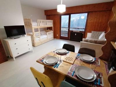 Vakantie in de bergen Studio 4 personen (160-21) - Résidence Bel Alp 1 - Le Grand Bornand - Woonkamer