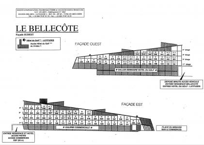 Vacances en montagne Appartement 2 pièces 5 personnes (302) - Résidence Bellecôte - Arc 1800 - Les Arcs - Plan