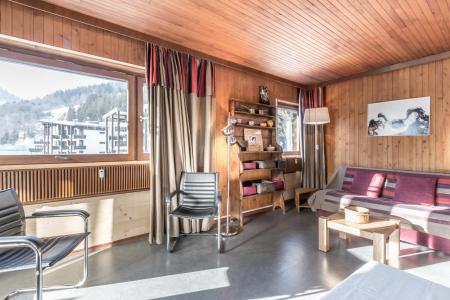 Urlaub in den Bergen 2-Zimmer-Holzhütte für 4 Personen (BISO27) - Résidence Bison - La Clusaz - Wohnzimmer