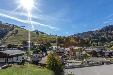 Urlaub in den Bergen 3-Zimmer-Holzhütte für 6 Personen (BISO08) - Résidence Bison - La Clusaz - Balkon