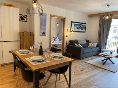 Urlaub in den Bergen 3-Zimmer-Appartment für 4 Personen (ALPAGA) - Résidence Blanc Mont-Blanc - Chamonix - Wohnzimmer