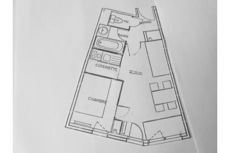 Wakacje w górach Apartament 2 pokojowy 4 osób (224) - Résidence Boedette D - Les Menuires - Plan