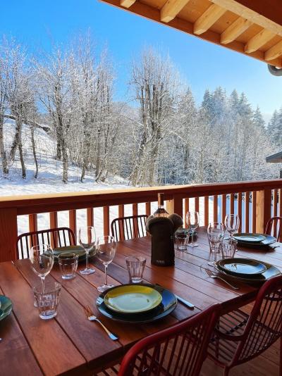 Holiday in mountain resort 5 room duplex apartment 8 people - Résidence Carmine Lodge - Les Gets - Terrace