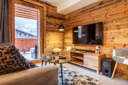 Vakantie in de bergen Appartement 2 kabine kamers 6 personen - Résidence Carmine Lodge - Les Gets - Woonkamer