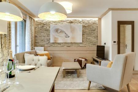 Urlaub in den Bergen 3-Zimmer-Appartment für 4 Personen (130) - Résidence Carré Blanc - Courchevel - Wohnzimmer