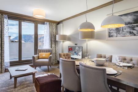 Urlaub in den Bergen 3-Zimmer-Appartment für 4 Personen (371) - Résidence Carré Blanc - Courchevel - Wohnzimmer