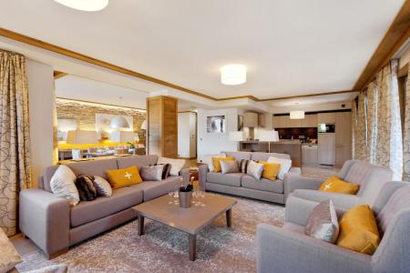 Holiday in mountain resort 5 room duplex apartment 12 people (370) - Résidence Carré Blanc - Courchevel - Living room