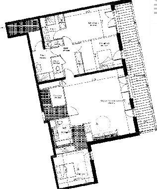 Каникулы в горах Апартаменты 4 комнат 6 чел. (254) - Résidence Carré Blanc - Courchevel - план