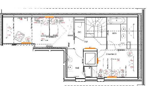 Urlaub in den Bergen 4-Zimmer-Appartment für 6 Personen (141) - Résidence Carré Blanc - Courchevel - Plan