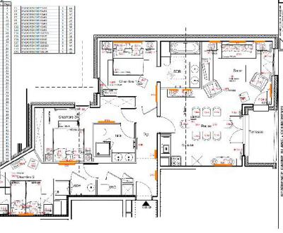 Urlaub in den Bergen 4-Zimmer-Appartment für 6 Personen (140) - Résidence Carré Blanc - Courchevel - Plan