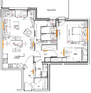 Каникулы в горах Апартаменты 3 комнат 6 чел. (243) - Résidence Carré Blanc - Courchevel
