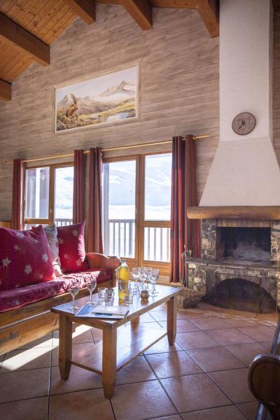 Vakantie in de bergen Chalet 13 kamers 24 personen (Bonhomme) - Résidence Chalet des Neiges Hermine - Val Thorens - Open haard