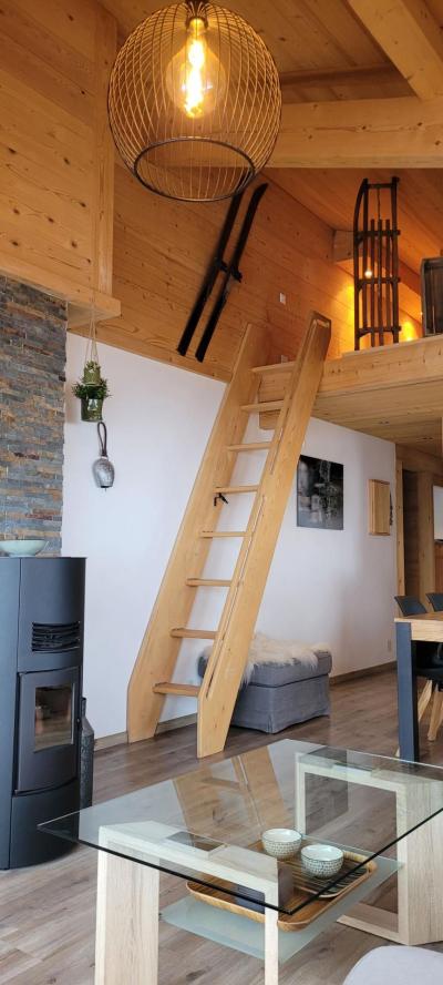 Urlaub in den Bergen Wohnung 3 Mezzanine Zimmer 6 Leute - Résidence Champs Fleuris - Châtel - Wohnzimmer
