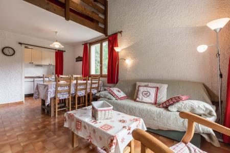 Vakantie in de bergen Appartement 3 kamers bergnis mezzanine 6 personen (610) - Résidence Chanteneige - La Clusaz - Woonkamer