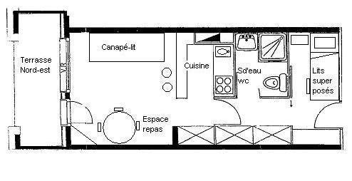 Каникулы в горах Апартаменты 2 комнат 4 чел. (G032) - Résidence Cheval Blanc - Valmorel