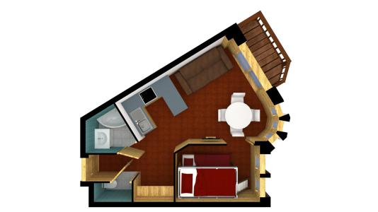 Vacanze in montagna Appartamento 2 stanze per 4 persone (203) - Résidence Cimes Blanches - Courchevel - Mappa