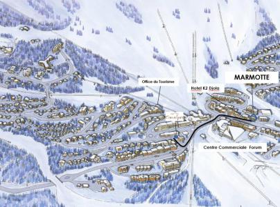 Wakacje w górach Résidence de la Marmotte - Courchevel - Plan