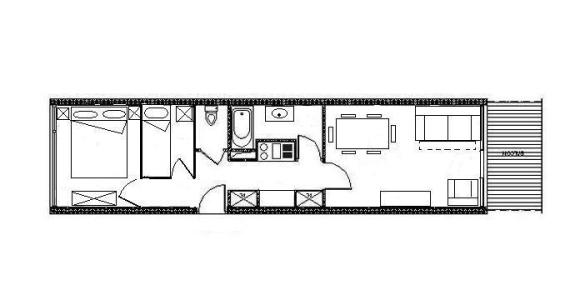 Vacanze in montagna Appartamento 2 stanze con cabina per 6 persone (AL0R04) - Résidence des Alpages - Les Menuires - Mappa