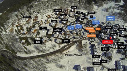 Vacanze in montagna Appartamento su due piani 3 stanze per 4 persone (7) - Résidence des Fermes de Méribel Village Inuit - Méribel - Mappa