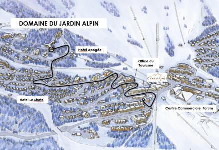 Holiday in mountain resort Résidence Domaine du Jardin Alpin - Courchevel - Plan