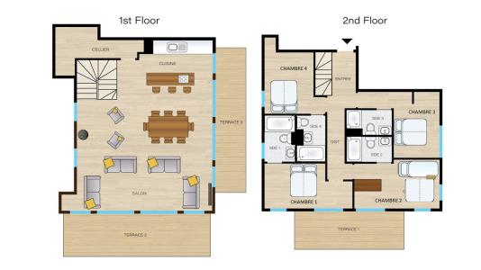 Vacances en montagne Appartement duplex 5 pièces 9 personnes (B203) - Résidence Echo du Pleney - Morzine - Plan
