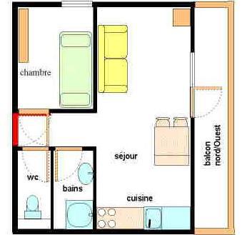 Каникулы в горах Апартаменты 2 комнат 4 чел. (214) - Résidence Genevray - Aussois - квартира
