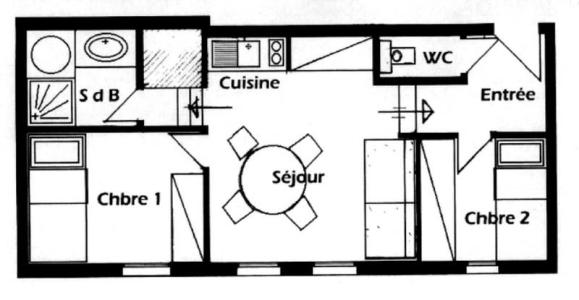 Каникулы в горах Апартаменты 2 комнат кабин 4 чел. (CHAUDR) - Résidence Grand Mont 1 - Les Saisies - квартира
