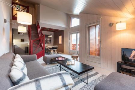 Urlaub in den Bergen Duplexwohnung 4 Zimmer Schlafnische 10 Personen (5) - Résidence Hameau De Beauregard / Bat B - La Clusaz - Wohnzimmer