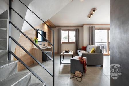 Holiday in mountain resort 3 room duplex apartment 6 people - Résidence Hameau de l'Ours - Manigod l'Etale - Living room