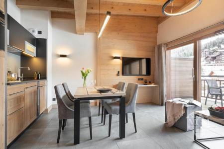 Vakantie in de bergen Appartement 2 kamers 4 personen - Résidence Hameau de l'Ours - Manigod l'Etale - Woonkamer