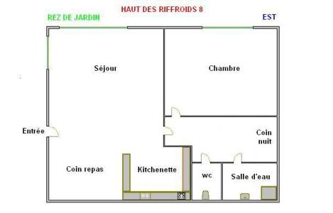 Urlaub in den Bergen 2-Zimmer-Berghütte für 4 Personen (08) - Résidence Hauts des Riffroids B - La Clusaz - Plan