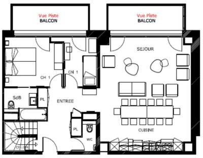 Vakantie in de bergen Appartement duplex 6 kamers 14 personen (508) - Résidence Hôtelière Sky - La Rosière - Kaart