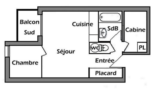 Vacances en montagne Appartement 2 pièces cabine 6 personnes (30) - Résidence Isabella D - Les Saisies - Logement