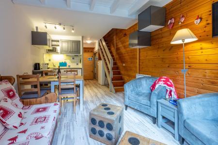 Vakantie in de bergen Appartement duplex 3 kamers 6 personen (E01) - Résidence l'Alpinéa - Méribel-Mottaret - Woonkamer