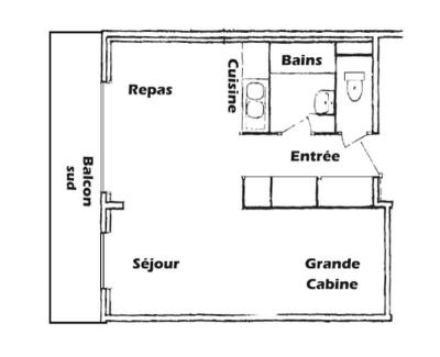 Vacances en montagne Studio 5 personnes (016) - Résidence l'Ecrin - Les Saisies - Logement