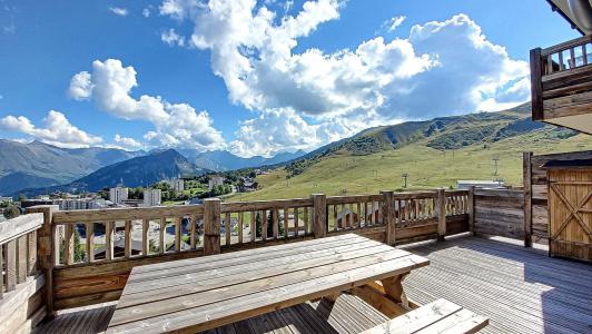 Urlaub in den Bergen 3-Zimmer-Berghütte für 6 Personen (RJ01D) - Résidence l'Odyssée - La Toussuire - Terrasse