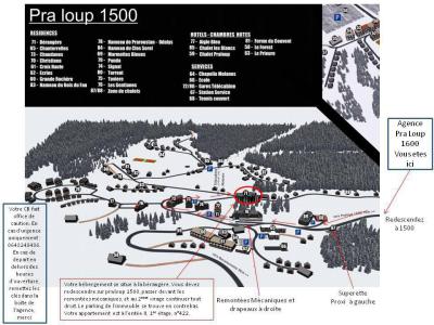 Vacaciones en montaña Estudio -espacio montaña- para 6 personas (422) - Résidence la Bérangère II - Pra Loup - Plano