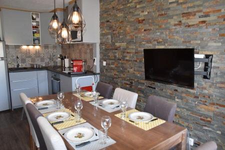 Vakantie in de bergen Appartement 2 kamers 8 personen (B374) - Résidence la Chamoisière - Montgenèvre - Eethoek