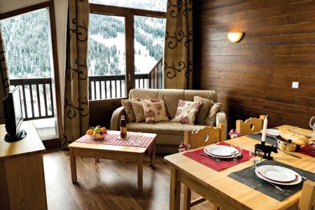 Urlaub in den Bergen Résidence Lagrange les Chalets du Mont Blanc - Les Saisies - Wohnzimmer
