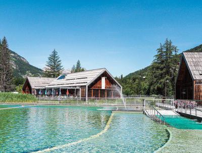 Urlaub in den Bergen Studio Schlafnische 4 Personen (110) - Résidence Lautaret - Serre Chevalier - Schwimmbad