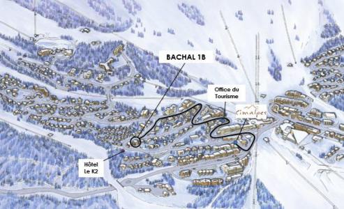 Vacances en montagne Appartement 4 pièces 6 personnes (1B) - Résidence le Bachal - Courchevel - Plan