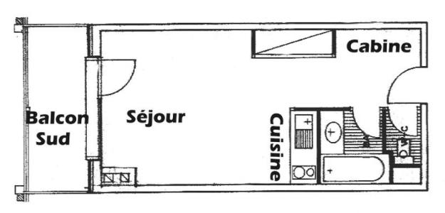 Каникулы в горах Квартира студия со спальней для 3 чел. (007) - Résidence le Bouquetin - Les Saisies - квартира