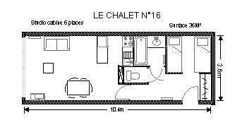 Urlaub in den Bergen Studio für 6 Personen (16) - Résidence le Chalet - Gourette