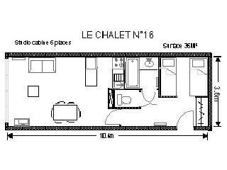 Wakacje w górach Studio 6 osób (16) - Résidence le Chalet - Gourette - Plan