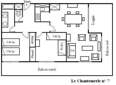 Wakacje w górach Apartament 3 pokojowy 6 osób (007) - Résidence le Chantemerle - Méribel